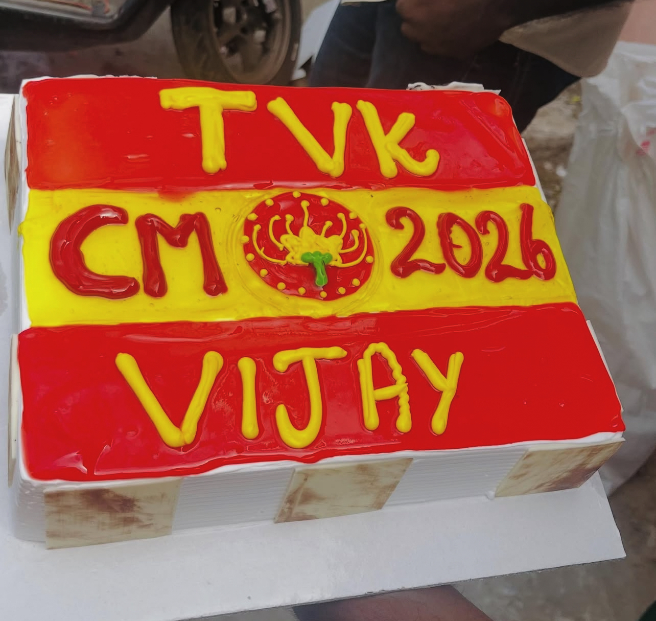 TVK CM 2026 celebration cake
